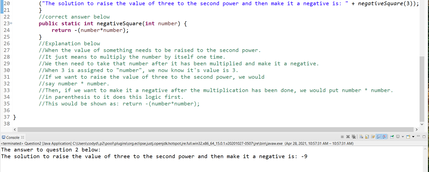 Beginning Java Final Exam and Final Project Samples