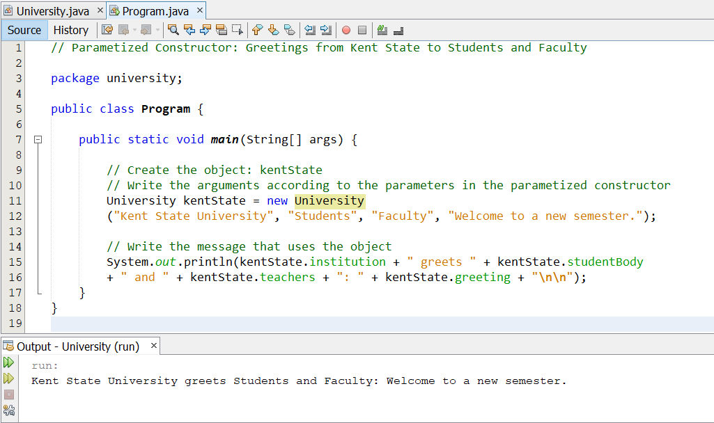 Parametized Constructor 2