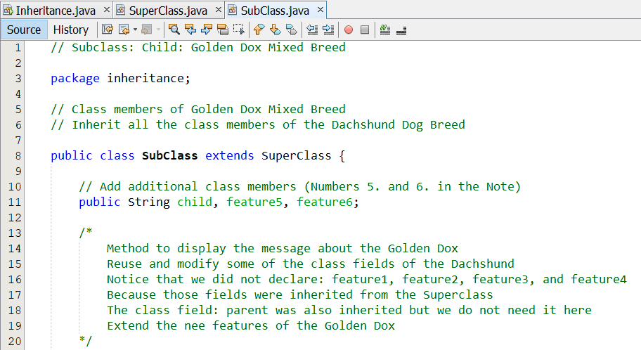 Inheritance: Second Approach 1-2