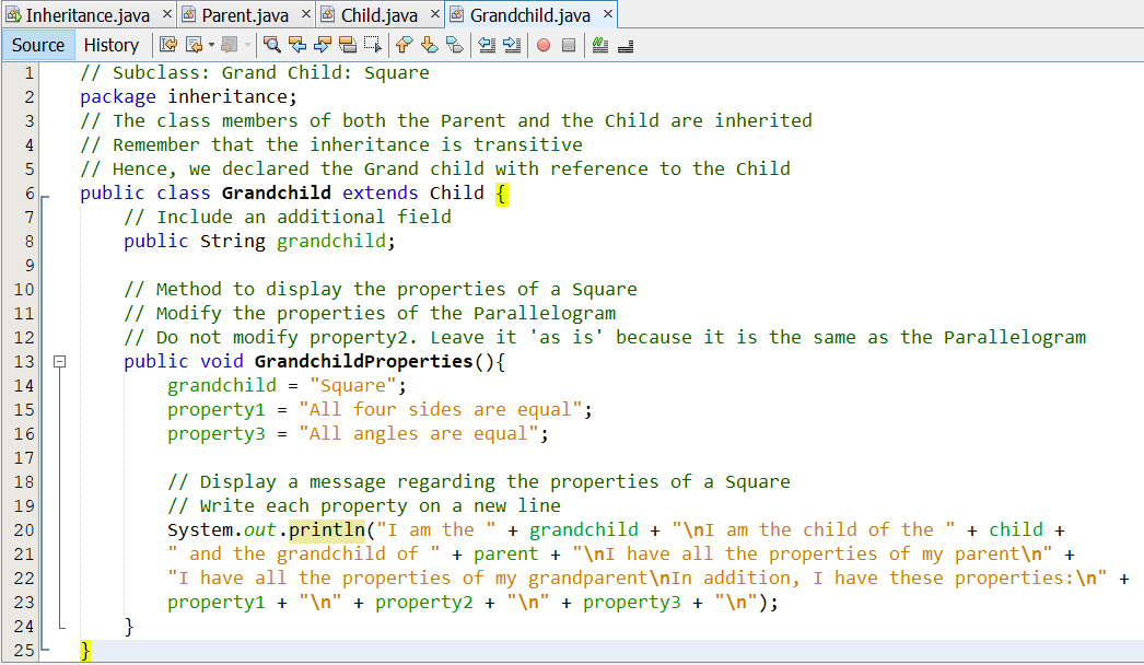 Multilevel Inheritance 3