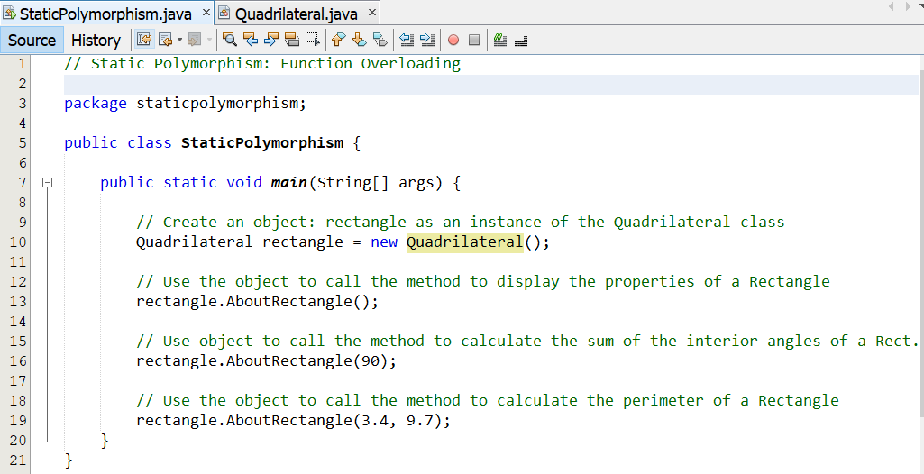 Static Polymorphism: Method Overloading 3