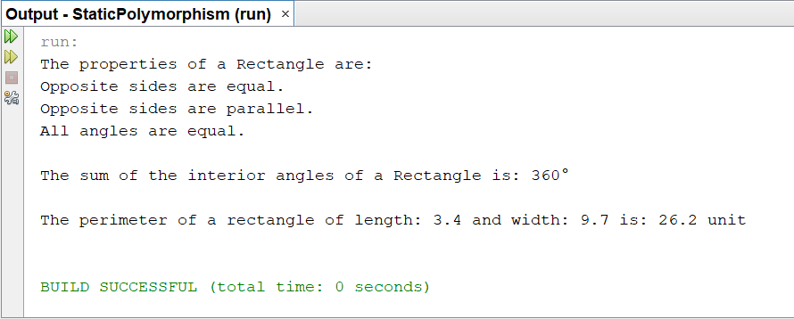 Static Polymorphism: Method Overloading 4