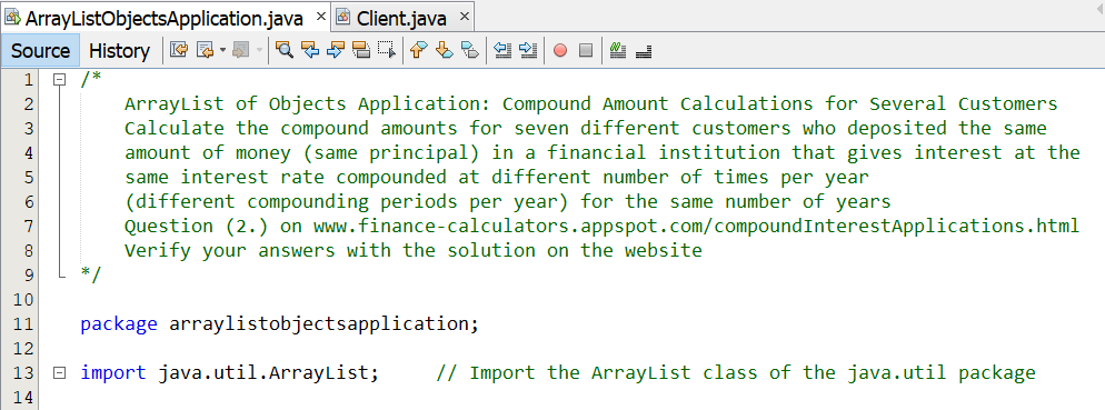 Array List Application 1-5