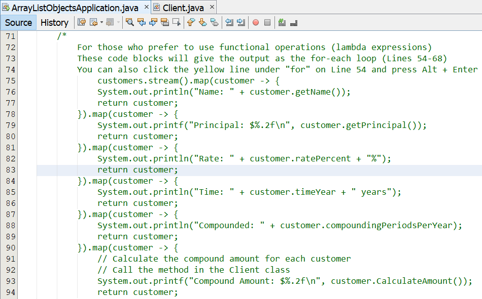 Array List Application 1-9