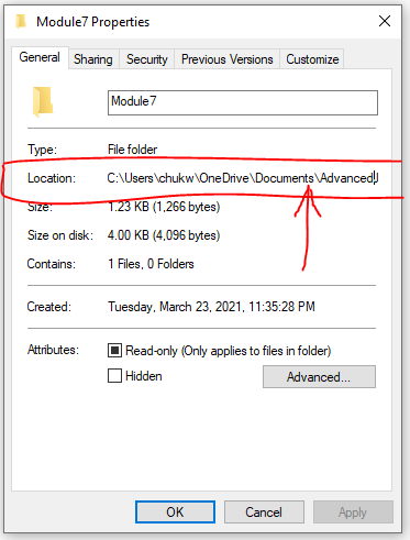File in OneDrive location 3