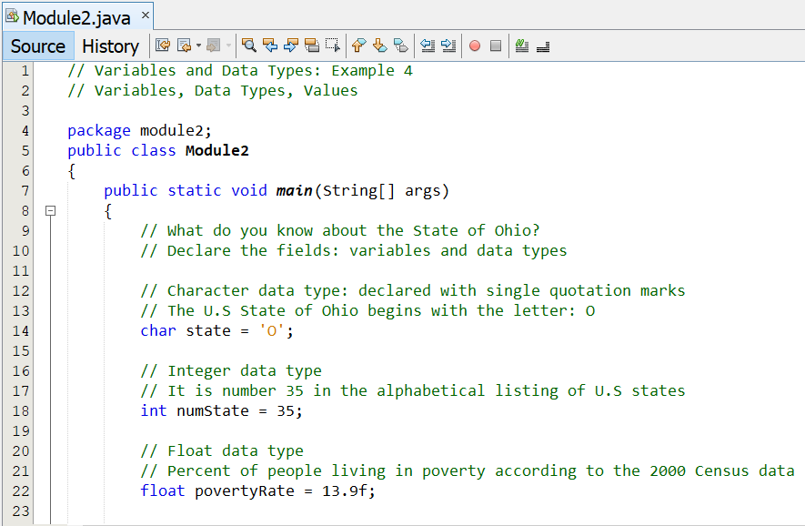 Variables, Data Types, Values: 4-1