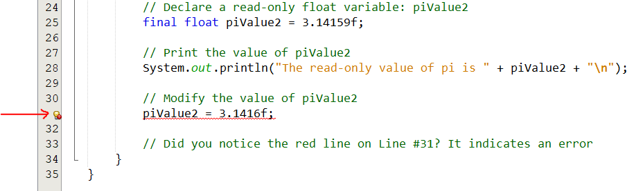 Read-only variable