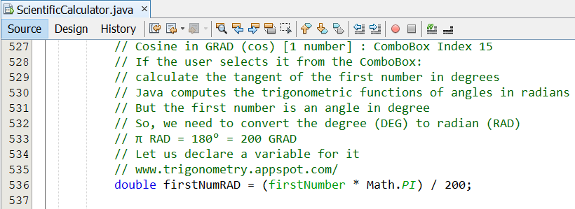 Program Code Scientific Calculator 20