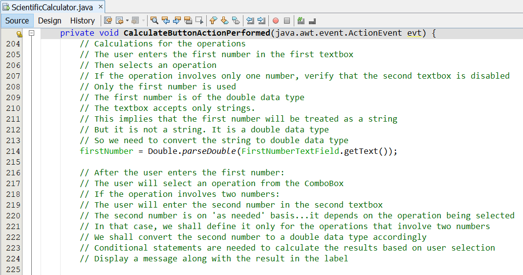 Program Code Scientific Calculator 3