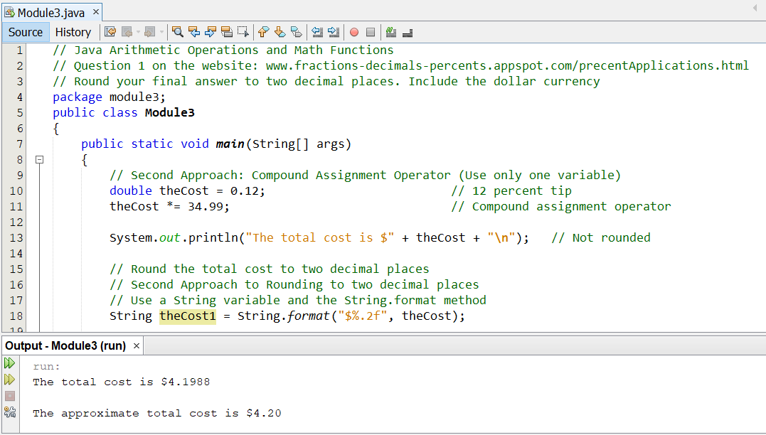 Module 3: Example 9-1