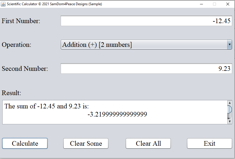 Run Program Scientific Calculator 1