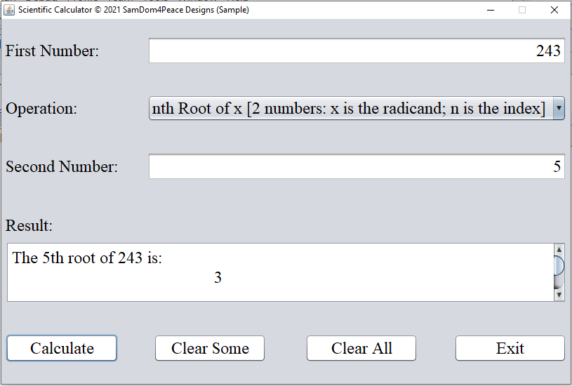 Run Program Scientific Calculator 18