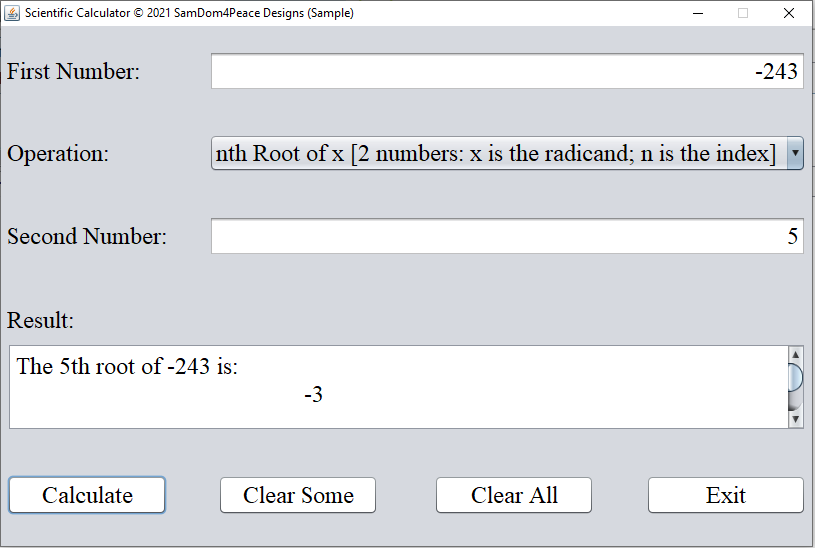 Run Program Scientific Calculator 19