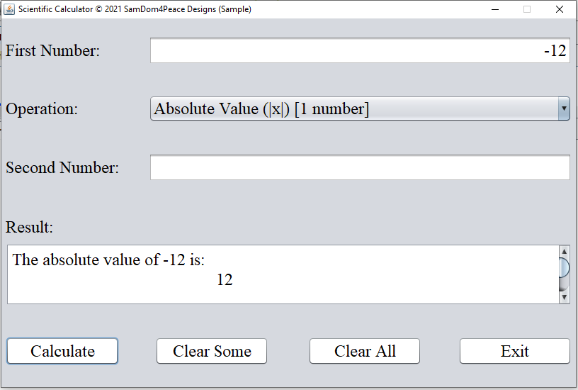 Run Program Scientific Calculator 22