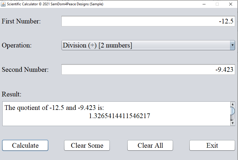 Run Program Scientific Calculator 4