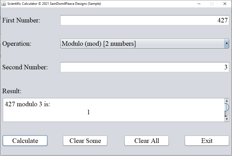 Run Program Scientific Calculator 6