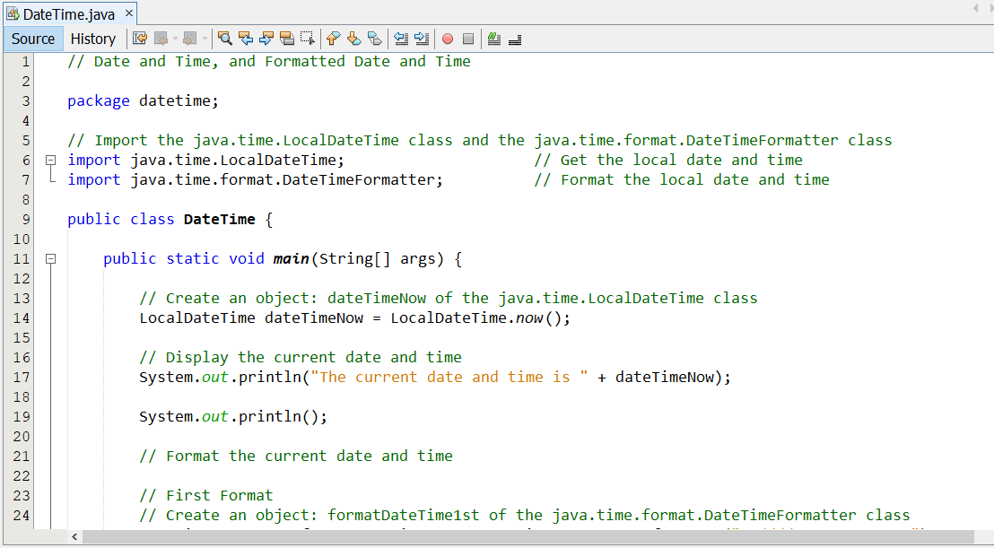 Date and Time - Example 1