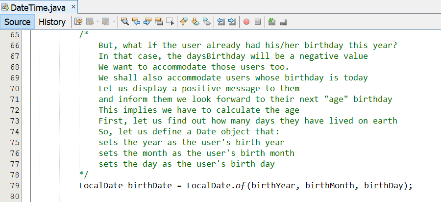 Birthday App Code 4