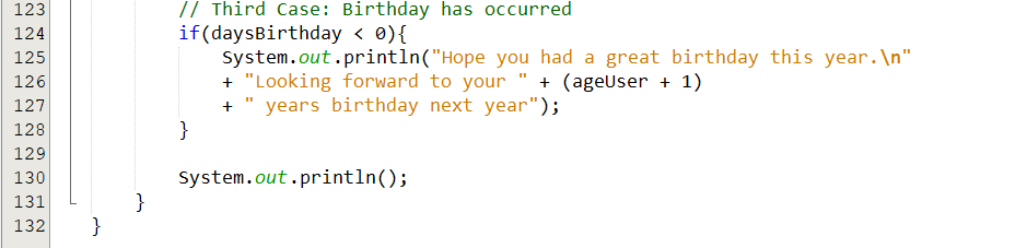 Birthday App Code 7