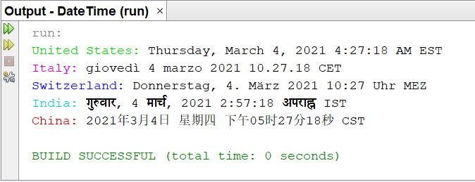 Date and Time of Different Countries 7