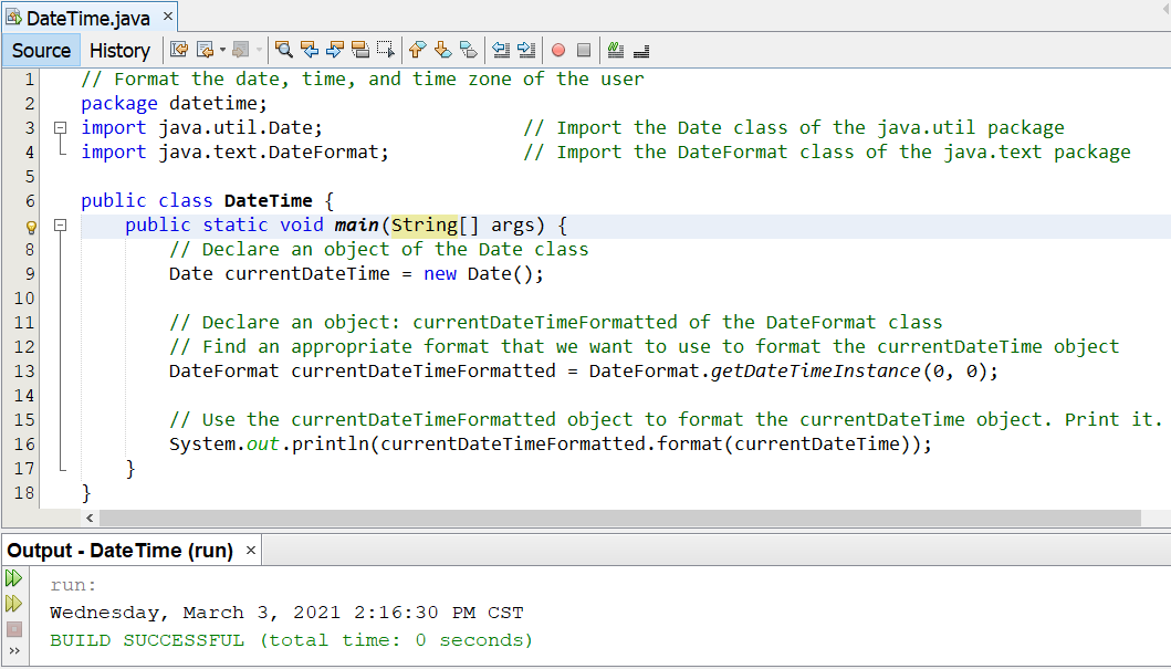 Format Date, Time, and Time Zone