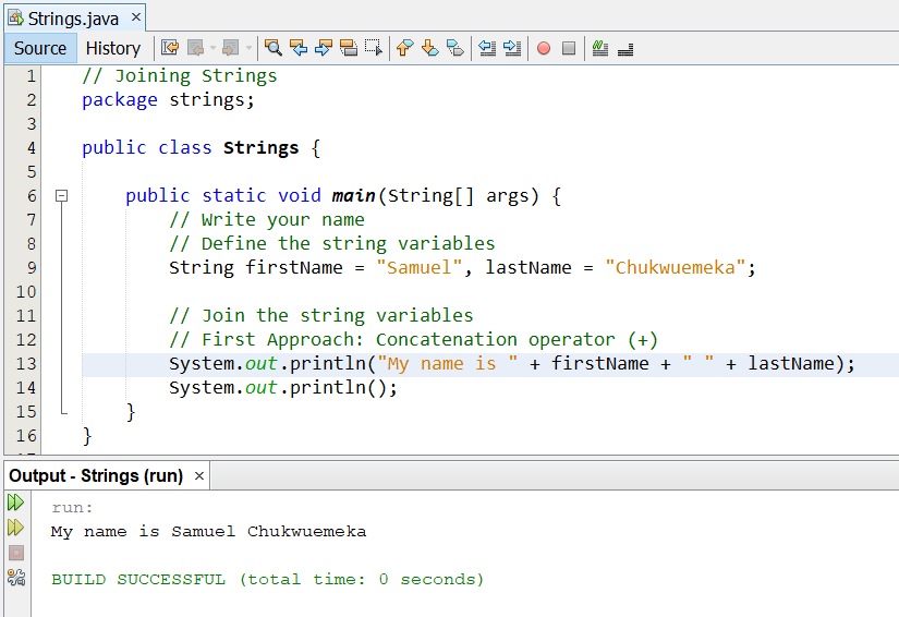 Strings - Example 2