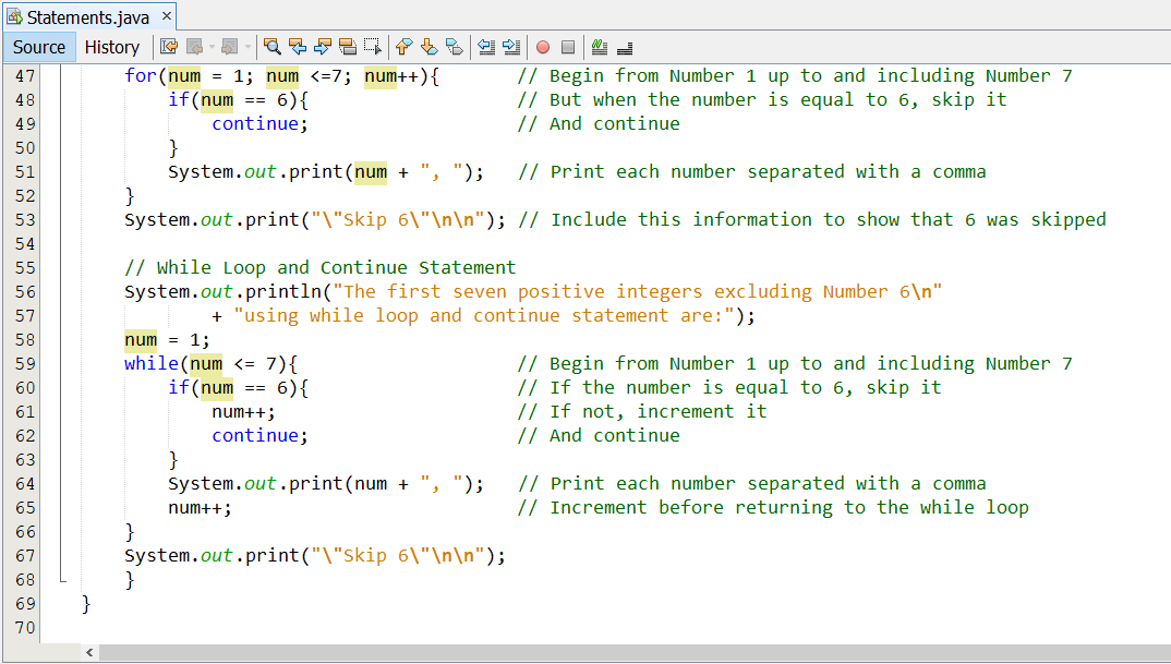 Branching Statements: 1-3