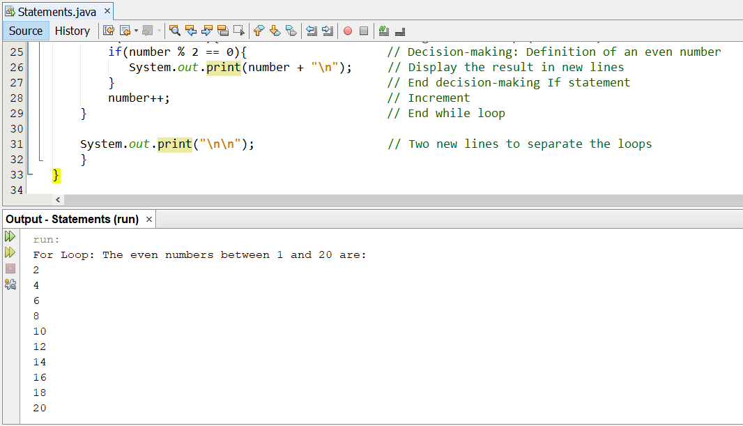 Looping Statements: Example 2-2