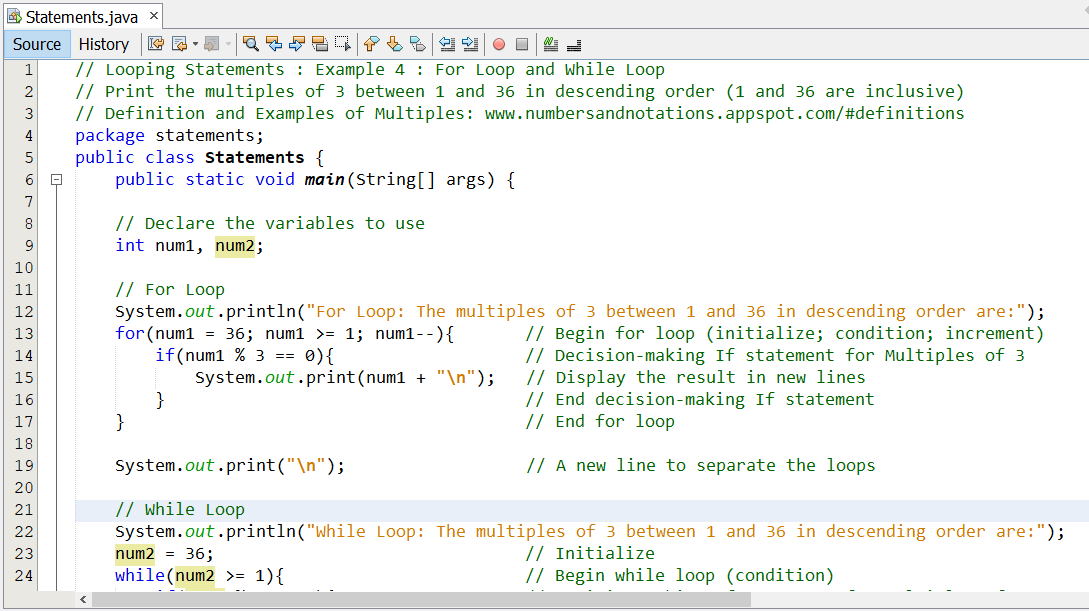 Looping Statements: Example 4-1