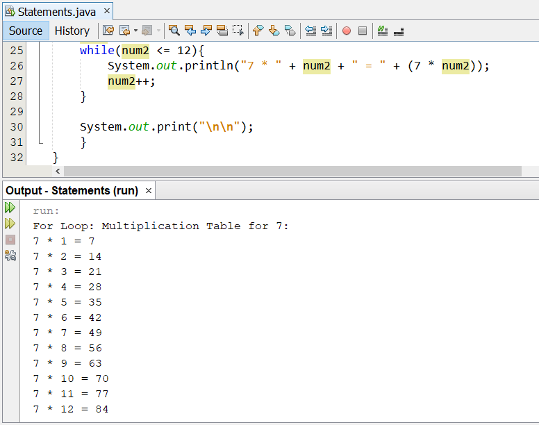 Looping Statements: Example 5-2