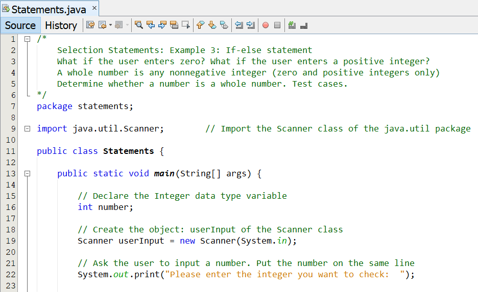 Selection Statements: Example 3-1