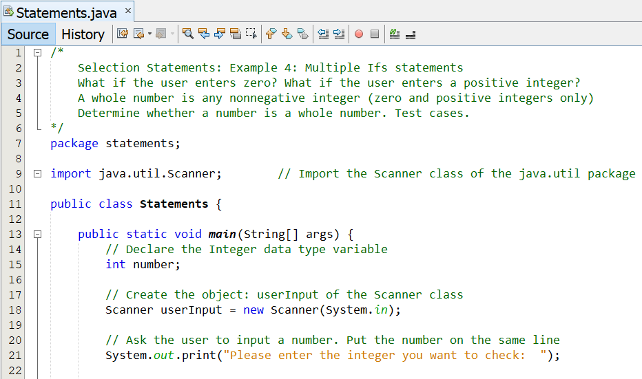 Selection Statements: Example 4-1