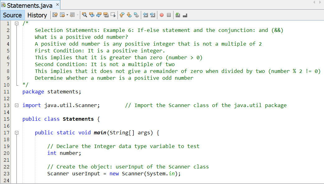 Selection Statements: Example 6-1