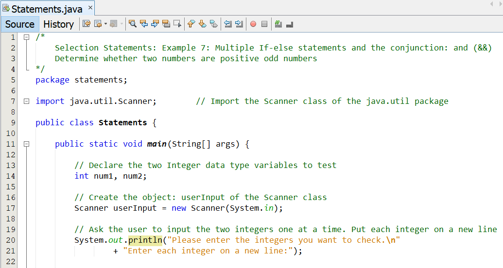 Selection Statements: Example 7-1