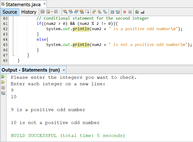 Selection Statements: Example 7-3