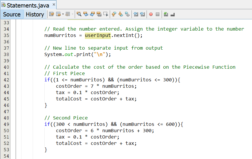 Selection Statements - Example 8-3