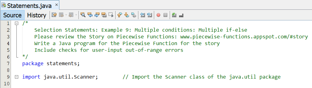 Selection Statements - Example 9-1