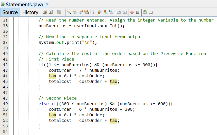 Selection Statements - Example 9-3