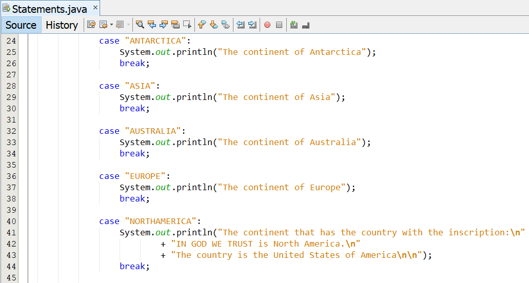 Switch Statements: Example 2-2