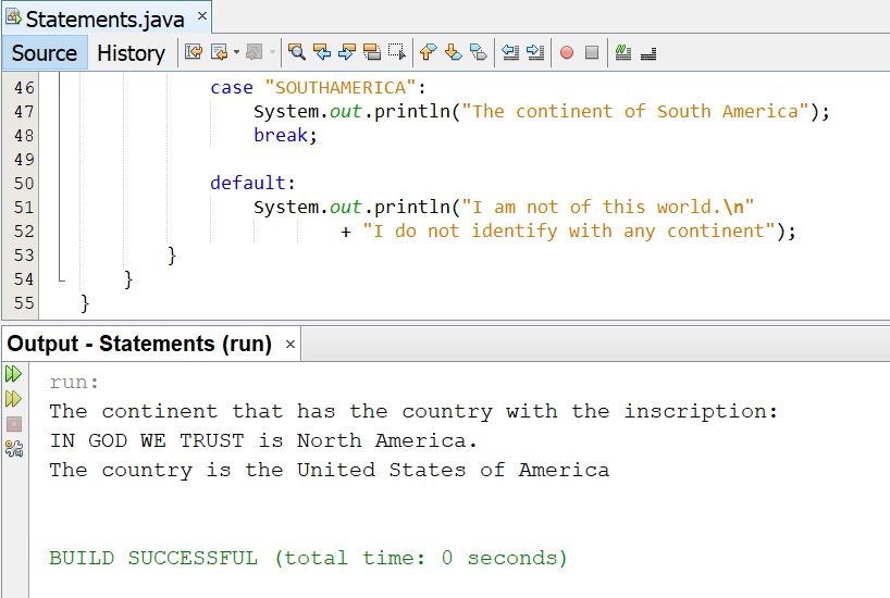 Switch Statements: Example 2-3