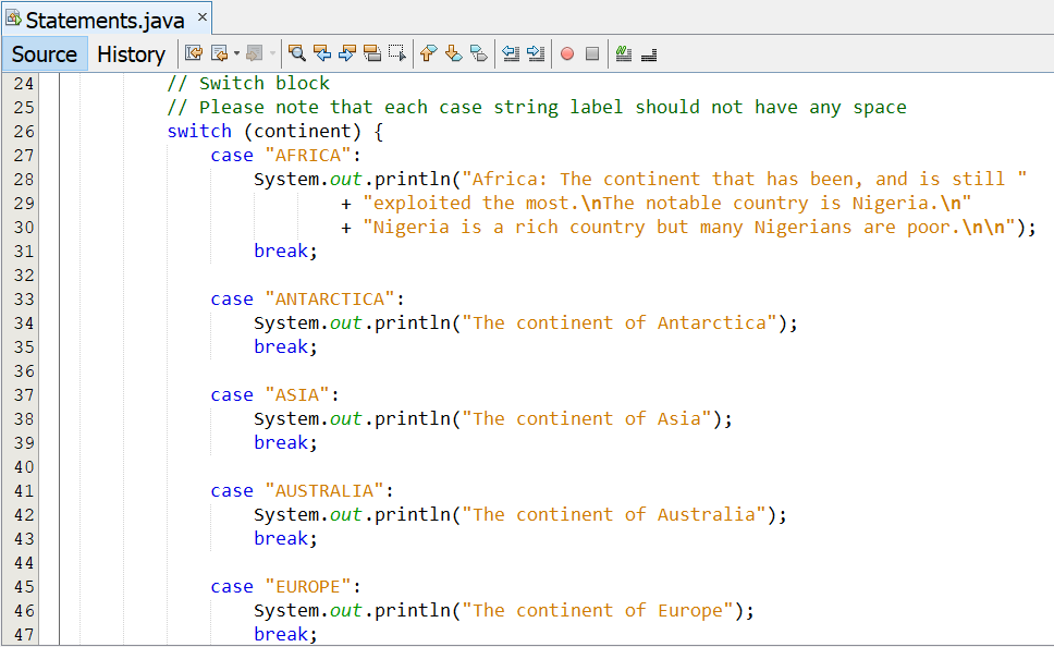 Switch Statements: Example 3-2