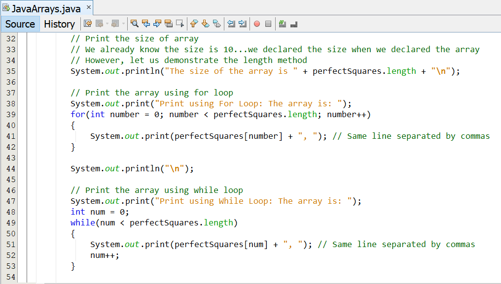 Arrays: Example 1-3