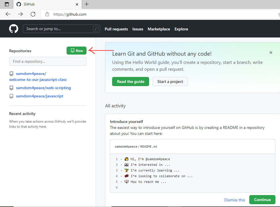 Create GitHub Template 1