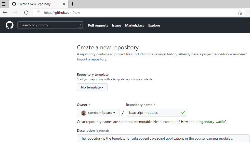 Create GitHub Template 2