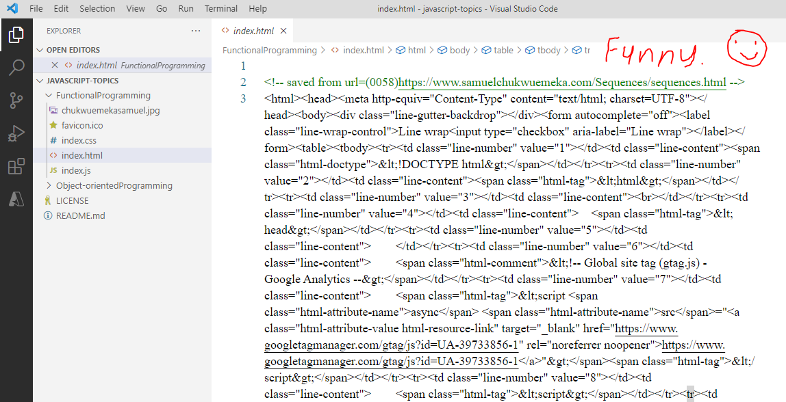 Delete HTML source code