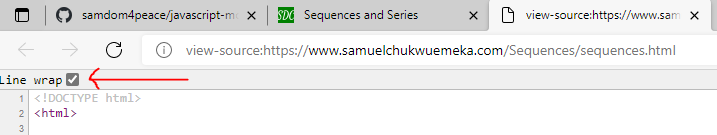 Line Wrap in HTML source code