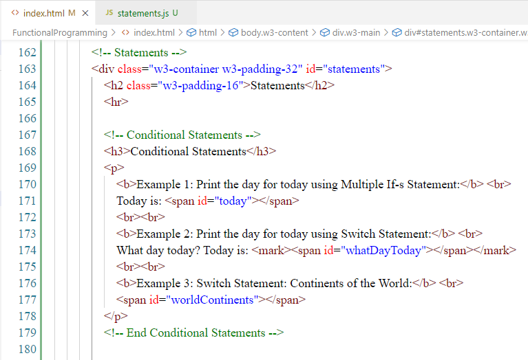 HTML: Conditional Statements