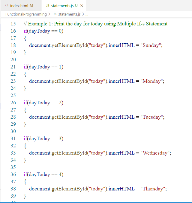 JavaScript: Conditional Statements: Example 1-1