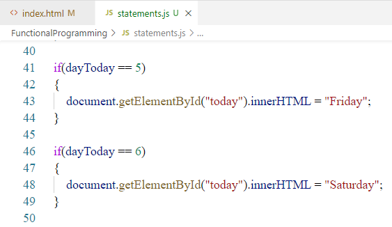 JavaScript: Conditional Statements: Example 1-2