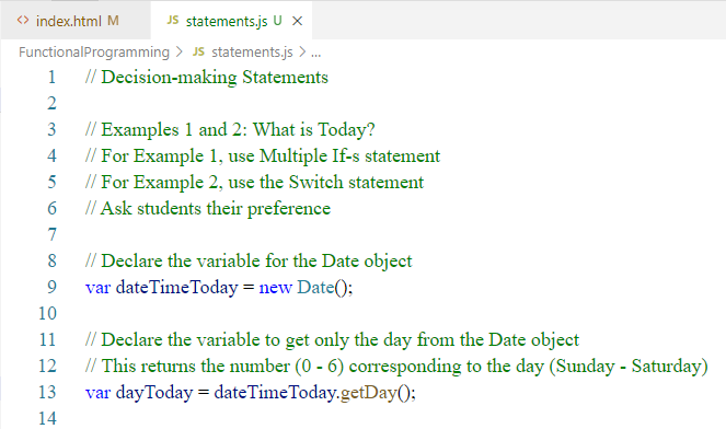JavaScript: Conditional Statements